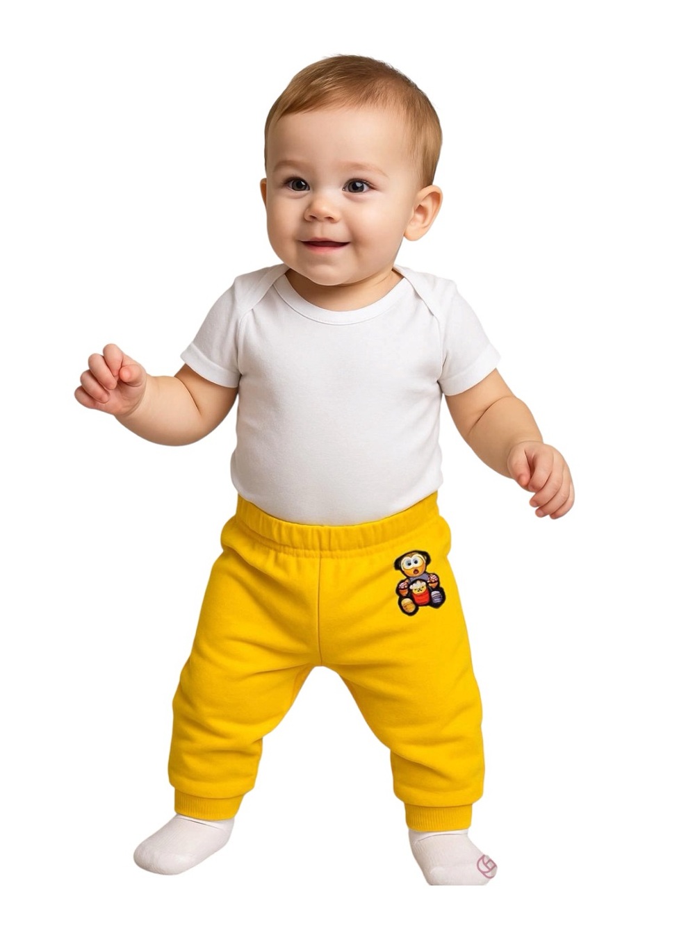 Stripes HBC Toddler Yellow Jogger 12-18 Months With Embroidered Bear